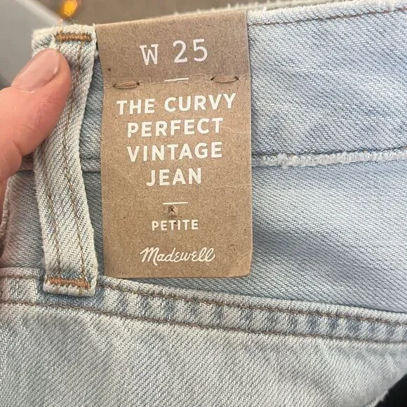 Madewell Petite Curvy Perfect Vintage Jean Fitzgerald Wash Size 25P New With Tag - Picture 6 of 6